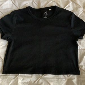 2 pacSun black cropped T-shirts